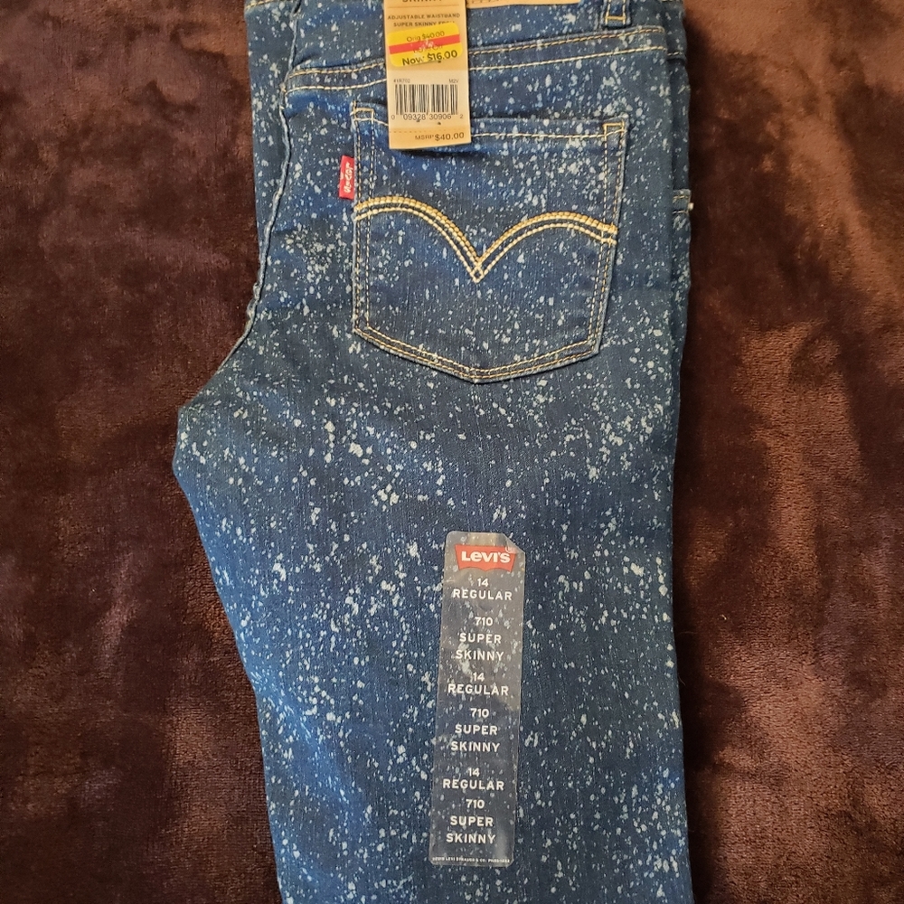Girls Super Skinny Levi Jeans